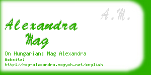 alexandra mag business card